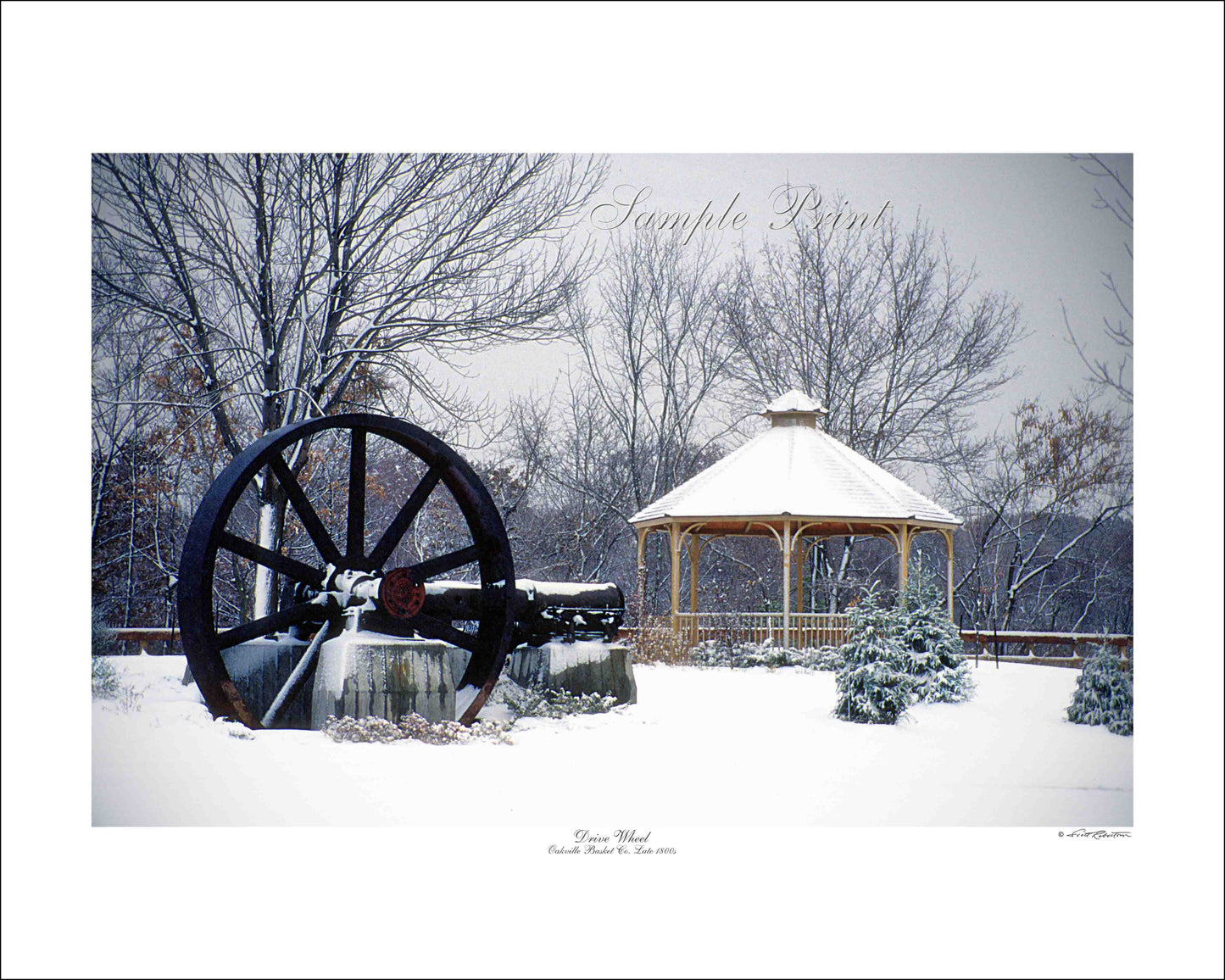 DRIVE WHEEL - Oakville Basket Co.  circa 1800s