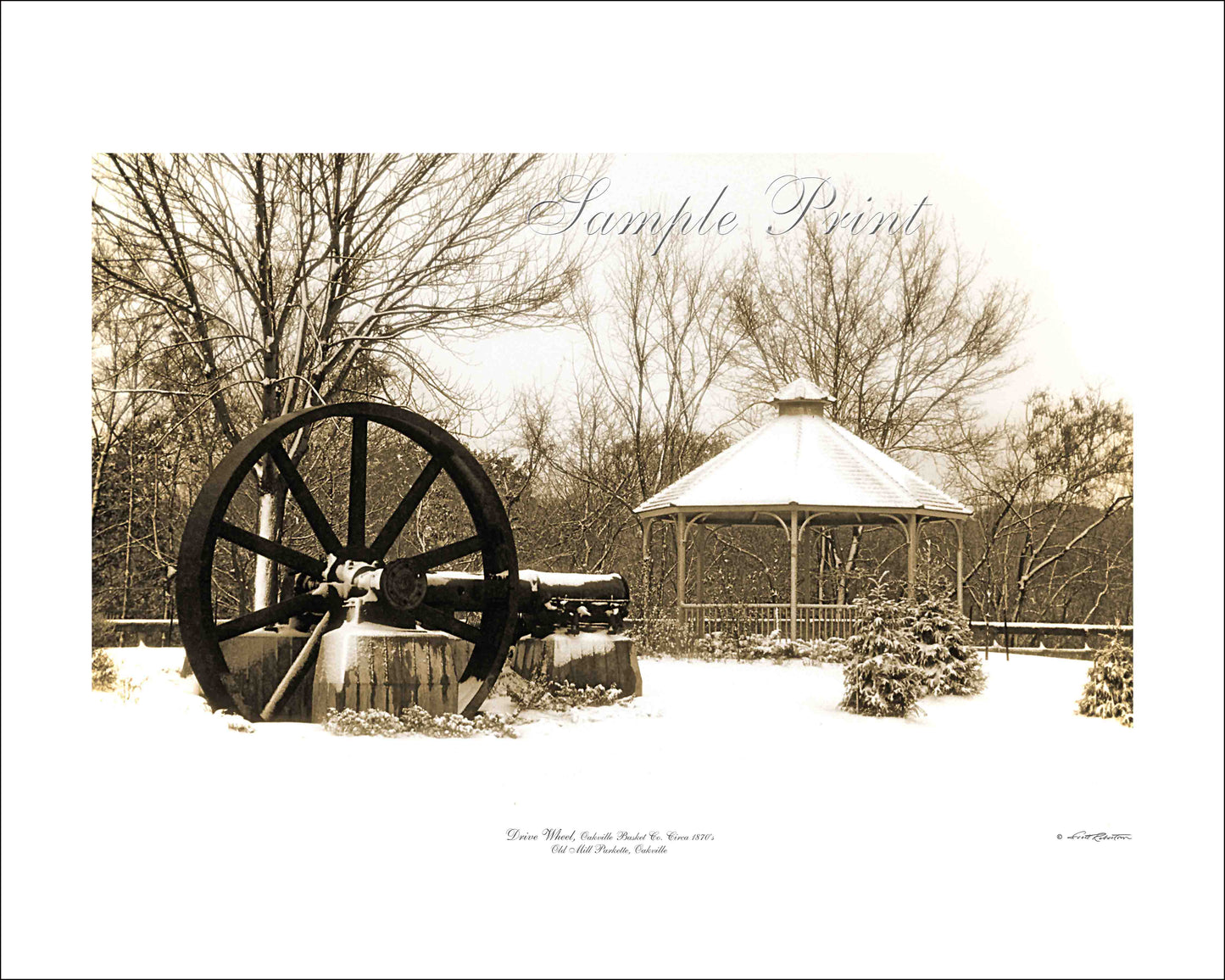 OLD DRIVE WHEEL - Old Mill Parkette, Circa 1870's